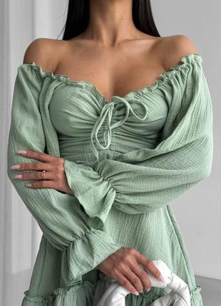 Муслінова сукня міні