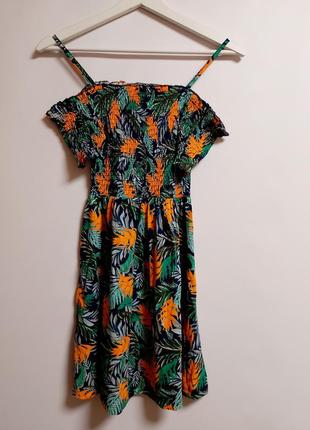 Натуральный сарафан в принт