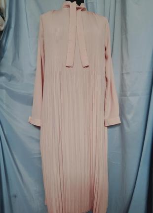 Платье плиссе шифон шелк