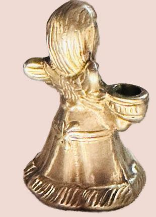 Девочка-ангел, подсвечник, бронза