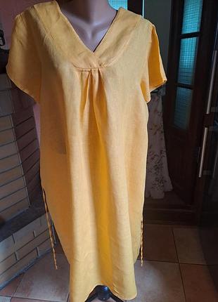 Платье лен италия большой размер