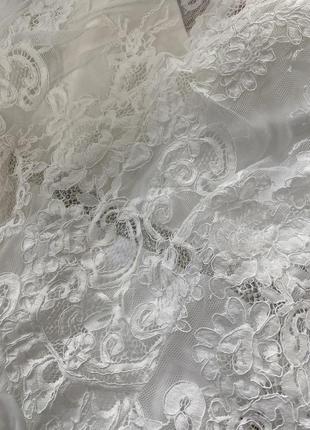Довга весільна сукня зі знімним мереживним верхом4 фото