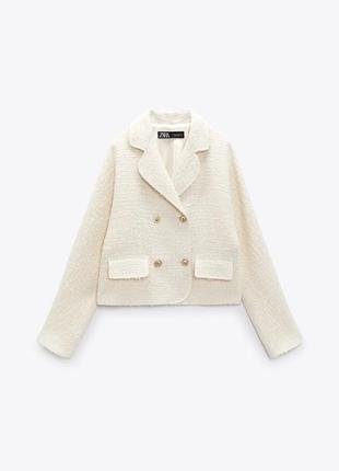 Жакет zara/ пиджак zara/ твидовый жакет zara