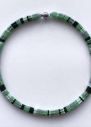 Hand made necklace “great jeans” намисто | прикраси з бісеру