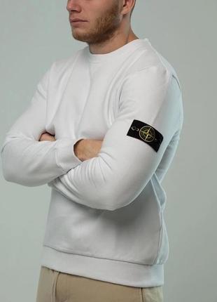 Sweatshirt white stone island crewneck xs