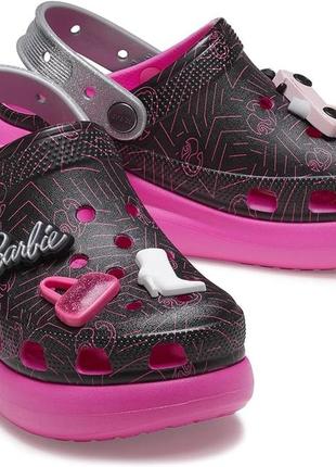 Crocs крокс сабо клоги на платформе шлепки crush clog barbie 208819