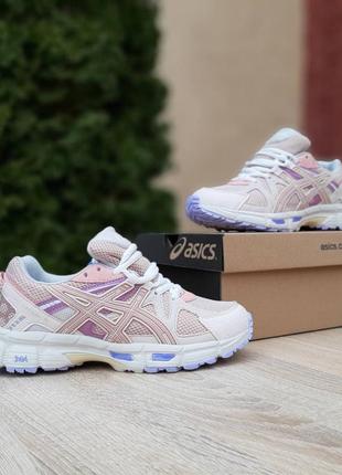 Жіночі текстильні кросівки asics gel kahana 8 white pink асікс гель кохана2 фото