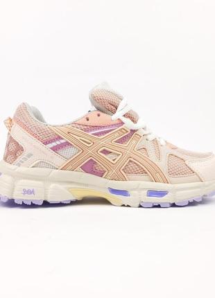 Жіночі текстильні кросівки asics gel kahana 8 white pink асікс гель кохана4 фото