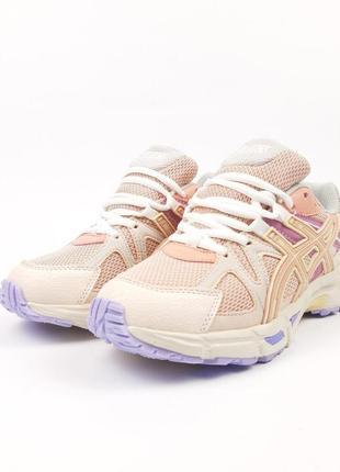 Жіночі текстильні кросівки asics gel kahana 8 white pink асікс гель кохана6 фото