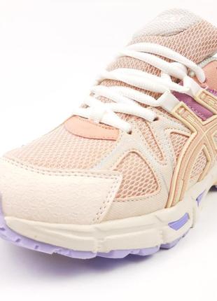 Жіночі текстильні кросівки asics gel kahana 8 white pink асікс гель кохана8 фото