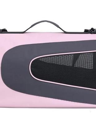 Сумка для перенесення котів та собак 45x25x26 см cosmopet cp-13 pink