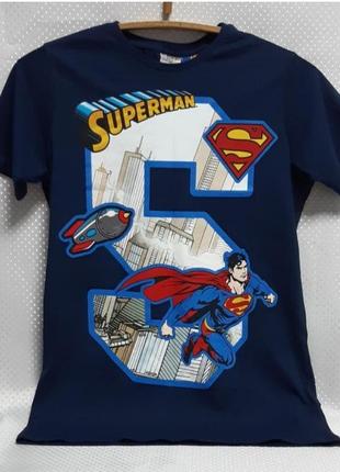 Футболка для хлопчика з бавовни "супермен" рост 158-164 см на 13-14 лет