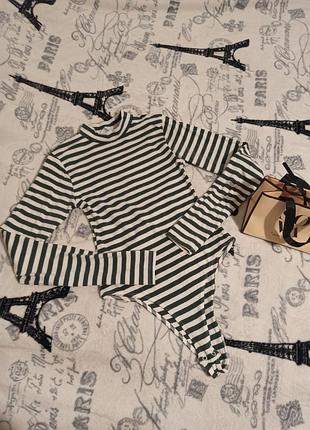 Боди в полоску под горло! есть в наличии!