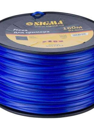 Ляска для тримера квадрат ø3.0 мм 160 м котушка sigma (5617411)