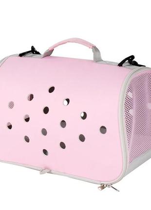 Сумка для перенесення котів та собак 48x26x25 см cosmopet cp-12 pink