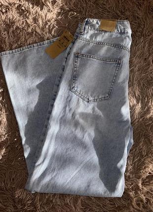 Джинсы широкие высокая талия