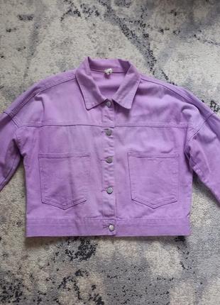 Брендова джинсова укорочена куртка оверсайз jeans, m розмір.