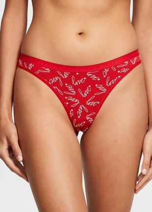 Хлопкові стрінги вікторія сікрет stretch cotton thong panty