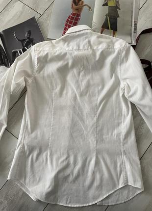 Рубашка белая базовая zara7 фото