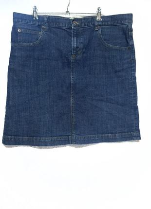 Джинсовая юбка миди.