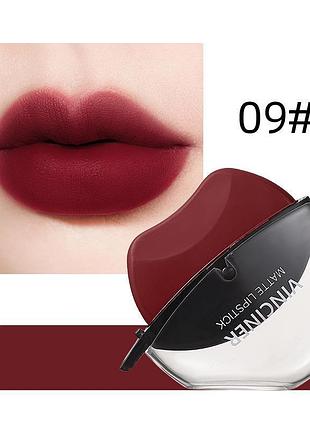 0409038 ленивая матовая увлажняюща помада vinciner matte lipstick moisturizing 09 тон