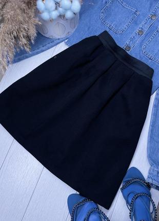 Новая чёрная короткая юбка reserved s пышная юбка колокольчик1 фото