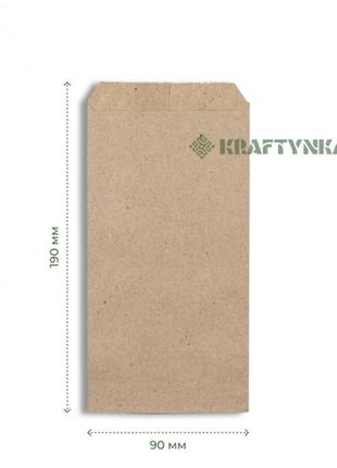 Пакет саше, крафт бурый, 90х0х190, 40г/м2 (2000шт)