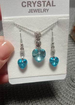 Набор серьги и подвеска