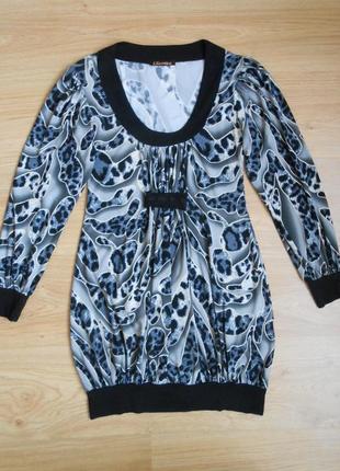 Туника блузка блуза кофта принт змеиный анималистический 3д 3d подойдет для беременных