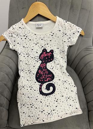 Плаття туніка для дівчинки 5-6 рочків стильна зручна з кишенями