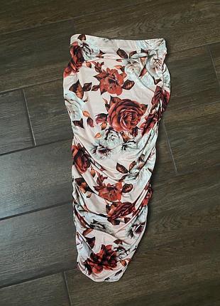 Міді спідниця у троянди 🌹 boohoo