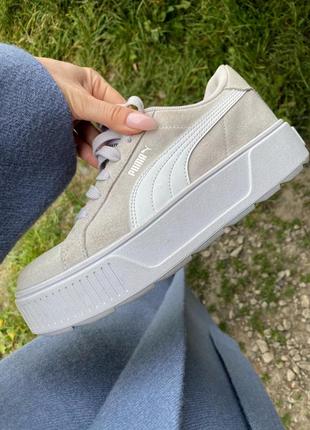 Puma замшеві сірі кеди кросівки оригінал