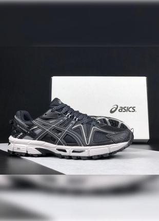 Чоловічі демісезонні кросівки  asics gel kahana 8 чорні з білим2 фото