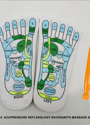 Носки для массажа ног, хлопковые носки с пятью пальцами, носки для акупунктурных точек, массажные носки для снятия усталости ног, носки для йоги
