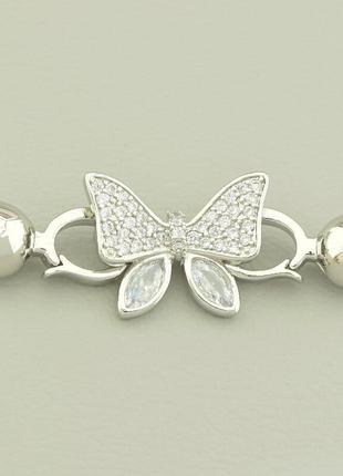 Замочек фианит 38х12мм.(родий)