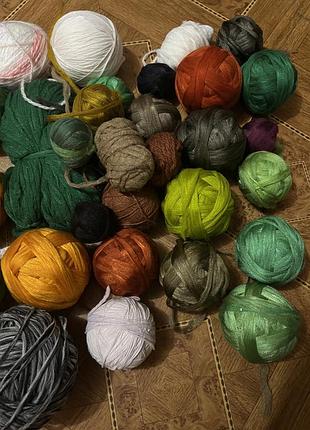 Пряжа нити текстурированные гофрон из капроновой нити