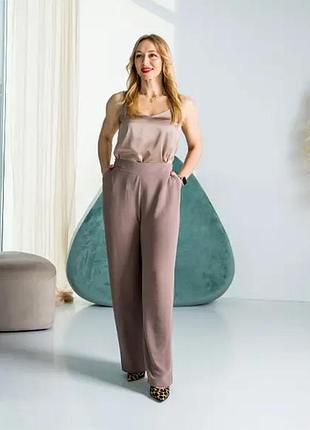 Летние брюки 💫 идеальная посадка для любых типов фигур 💫 цвета: какао, голубой, черный, бирюзовый, бежевый,электрик.