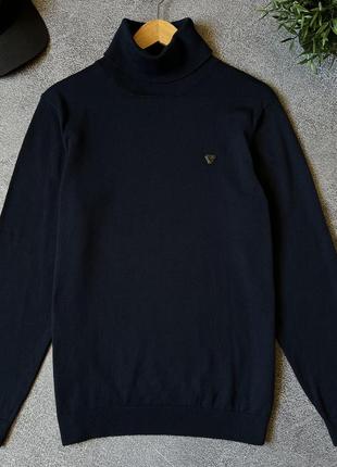 Мужской темный синий гольф guess оригинал размер l xl как новый