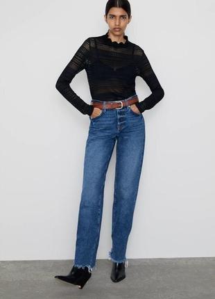 Ажурний топ зара гольф водолазка джемпер із високим коміром від zara