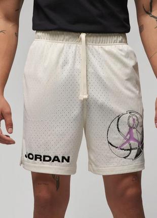 Шорты nike jordan dri-fit sport breakfast club hybrid mesh short баскетбольные сетка новые оригинал