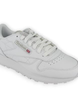 Женские кожаные кроссовки reebok classic leather1 фото