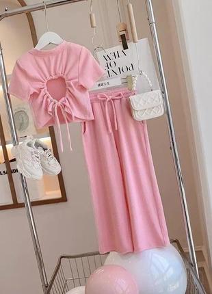 Детский летний костюм штаны палаццо