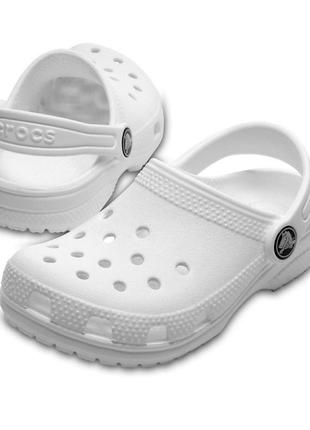 Дитячі крокси сабо crocs kids classic clog white