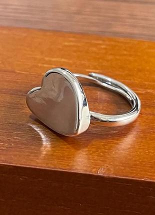 Калбучка перстень серце срібне універсальний розмір
