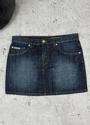 Юбка мини джинсовая винтажная y2k calvin klein