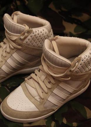 Adidas neo 38-39 рр, устілка 24.5 кросівки на танкетці