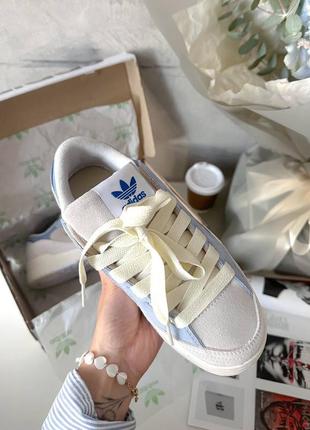 Кроссовки кеды замшевые женские ensemble survetement adidas bosnie blue/white10 фото