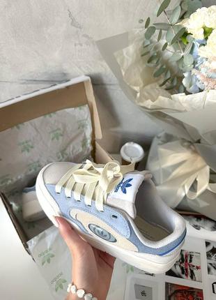 Кроссовки кеды замшевые женские ensemble survetement adidas bosnie blue/white7 фото