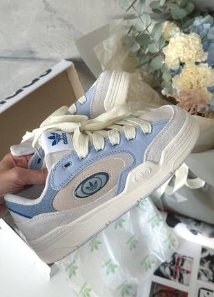 Кроссовки кеды замшевые женские ensemble survetement adidas bosnie blue/white4 фото