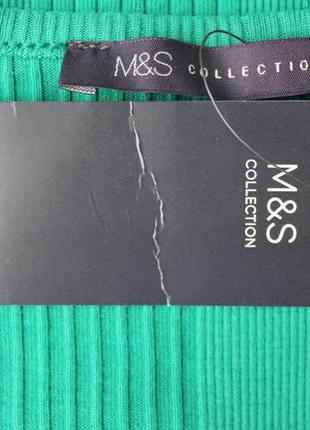 Натуральна футболка в рубчик m&s collection , бавовна5 фото